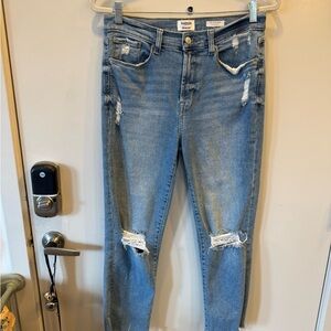 Kensie Women's Light Blue Ripped Skinny Jeans